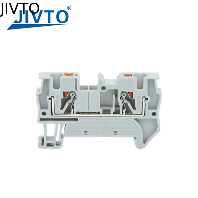 PT4 Push-in Terminal Strip Plug PT-4 4mm² Cable Connector Electrical Connect Din Rail Screwless Terminal Block PT 4