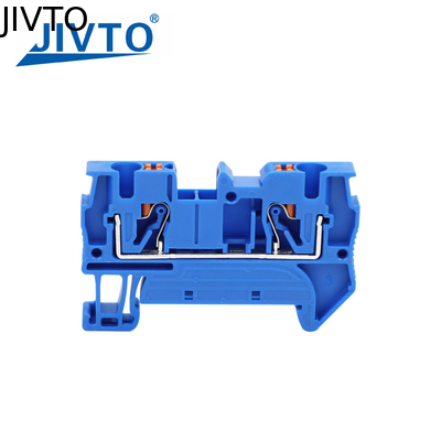 PT4 Push-in Terminal Strip Plug PT-4 4mm² Cable Connector Electrical Connect Din Rail Screwless Terminal Block PT 4