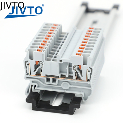PT2.5 Đẩy vào Khối đầu cuối 2.5mm2 Kết nối Xuân cấp thông qua Strip Plug PT-2.5 Wire Điện Din Rail Contact