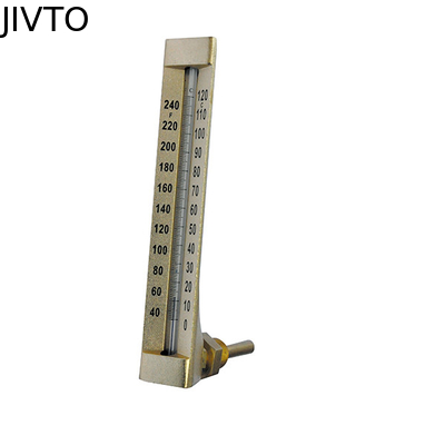 Chất lỏng màu đỏ bên trong Nhiệt kế thủy tinh công nghiệp 60MM 90deg 3/4 '' BSP