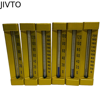 Nhiệt kế thủy tinh công nghiệp 120C 90deg chứa đầy chất lỏng 3/4 